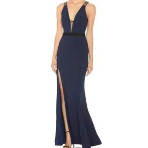 Dress the Population Lana Navy Long Cocktail Dress